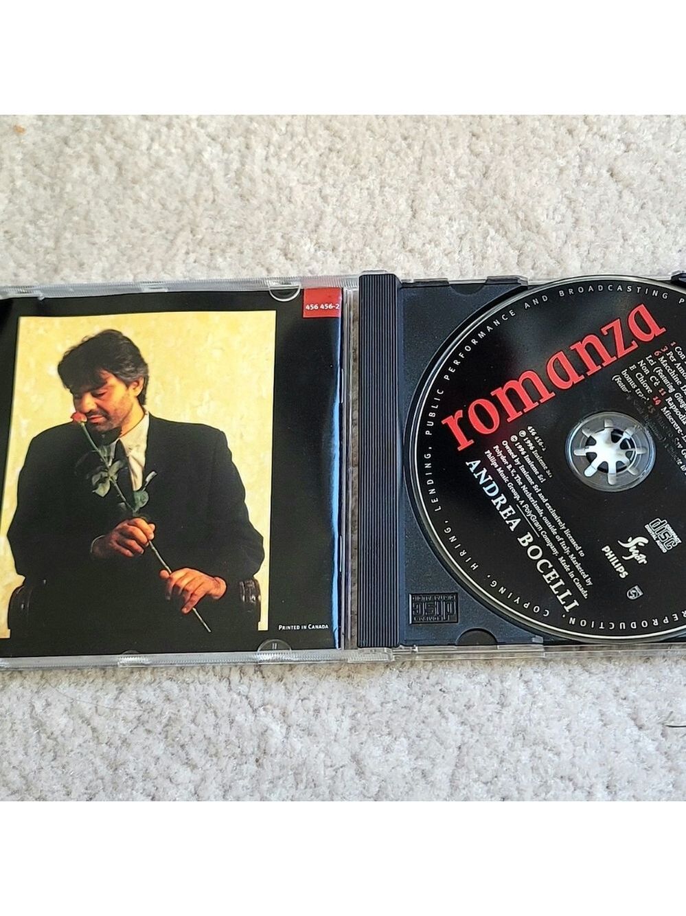 CD - Andrea Bocelli Romanza - Spanish Version (15 Tracks)